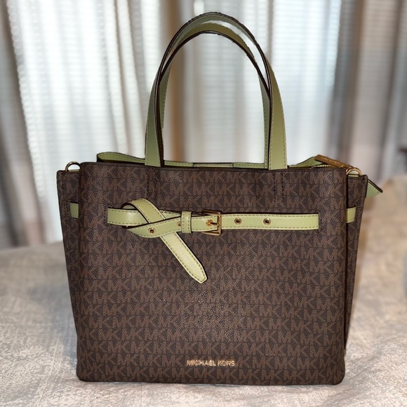 Michael Kors Handbags - Michael Kors Emilia Signature Satchel NWOT Authentic